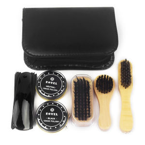 7Pcs/Set Portable Leather Shoe Care Kit Shoe Polish Travel Kit