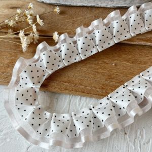XIJIBAN DIY Pleated Ribbon Trim Ruffle Trim 2M Decor Clothing Trim Handmade Supplies work Crafts Lolita Dress Ribbon Apparel Supplies
