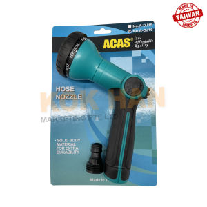 ACAS (Taiwan Made) Eight Pattern Thumb Control Nozzle w/ Quick Coupling Garden Water Sprayer A-DJ16