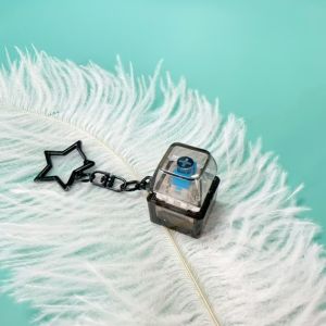 RANG With Light Fidget Keychain DIY Keyboard Keys Button Finger Keyboard Caps  Keycap Clicker Toy