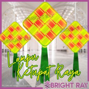 2026 Lampu Ketupat Besar Warna Warni Lampu Liplap Lampu Raya Aidilfitri Panjang 90cm Lampu Dekorasi Raya Ramadan Ketupat
