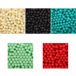 6mm Round Acrylic Beads for Crafting Set With Easy Stringings Guide for Kids and Adults