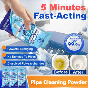 Powerful Dissolution Pipe Cleaner Unclogging Pipeline Pipe Unclogging Bubble Powder Economical And Practical Drain Cleaner Eliminates Odors For Bathroom Kitchen Drains