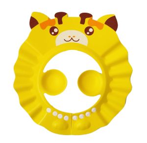 Cartoon Baby Shower Cap Newborn Adjustable Hair Wash Hat Infant Ear Protection Safe Kids Shampoo Shield Bath Head Cover