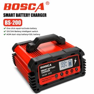 BOSCA Fast Smart Charger 12V 24V for AGM GEL Flooded Lead-Acid & Li-ion Batteries BS-200