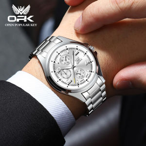 OPK watch for men waterproof 2025 original imported quartz watch for men multifunctional digital dial stainless steel seiko watch for men