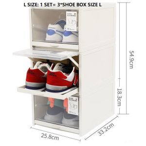 Shoe Box Kotak Kasut tempat letak kasut shoe storage box shoe rack cabinet rak kasut bertutup shoes rack