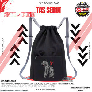 Tas Ransel outdoor perlengkapan liburan dan sekolah Tas Serut Drawingstring Pria Wanita Tas Fungsional Serbaguna Motif Terbaru Qoutes Viral