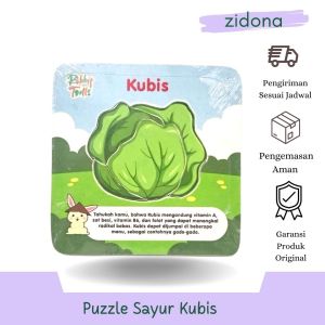 Puzzle Sayur Kubis Rabbit & Turtle Bahan MDF