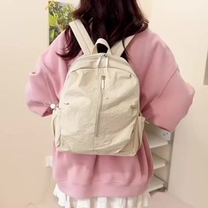 Casual Backpack Womens Trendy Simple Lightweight Travel College Student Class Organised Everyday Storage Convenient Access for Home Office or Travel Compact Design for Daily Organisation