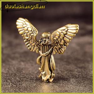 [Duola] รูปปั้นเทวดาเทวดาผู้พิทักษ์ทำจากทองเหลืองวินเทจเครื่องประดับตั้งโต๊ะรูปปั้นเล็กๆน่ารักงานฝีมือตกแต่งบ้าน