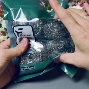 ( YF 7110 ) Set 4 Bùi Nhùi Cọ Inox Miếng Cọ Xoong Nồi Inox Nén Sợi Nhỏ Cọ Sắt Chà Rửa Bát Đĩa Đa Năng