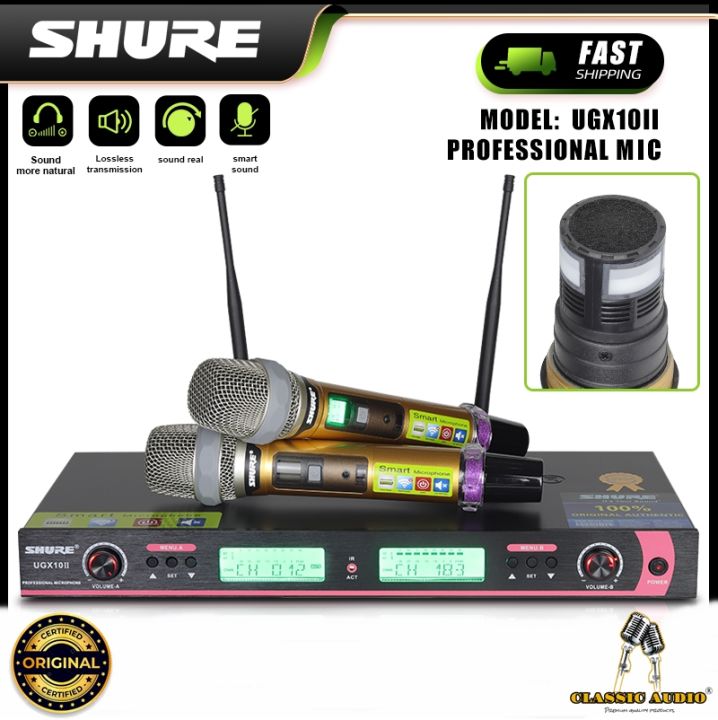 ORIGINAL SHURE UGX10 II WIRELESS MICROPHONE SYSTEM Lazada PH