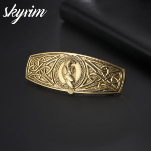 Skyrim tóc vàng Clip họa tiết đại bàng cổ điển bằng thép không gỉ của phụ nữ tóc thời trang Clip