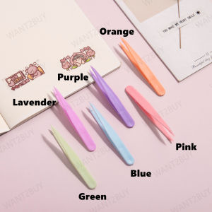 🇲🇾 🏆 1pcs Plastic Disposable Tweezer Scraper DIY Kit Elbow Toy Straight Silkworm Tweezers Pinset Phone Tools 塑料一次性镊子