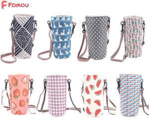 Fdikou --- กระเป๋าใส่ขวดน้ำกระเป๋าเก็บความร้อนสำหรับท่องเที่ยวเดินป่าตั้งแคมป์เดินทางกระเป๋าเก็บผ้าใบผ้าฝ้ายและลินิน