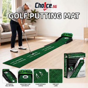 Golf Putting Practice Mat With Ball Return System For Home Office Yard And Daily Golf Skill Training