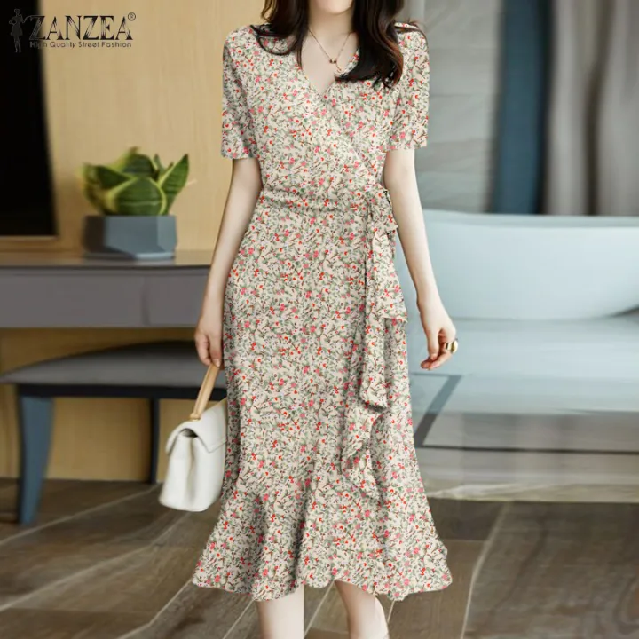 Korean style midi dress best sale