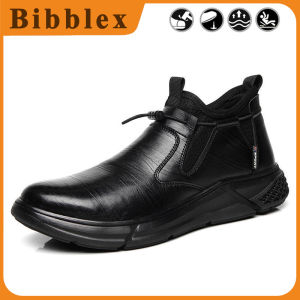 New รองเท้าเซฟตี้ หนัง PU กันน้ำรองเท้าทำงานกันลื่น ไม่ต้องผูกเชือก