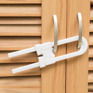 Child Infant Baby Kid Safety Drawer Door Cabinet Cupboard U Shape Lock Home Safety Lock  U Shape Children Home Protection ABS Plastic Safety Lock Baby Safety Adjustable Multi-function Baby Cabinet Locks