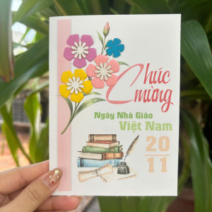 COMBO 5 THIỆP 20/11 THỦ CÔNG TẶNG THẦY CÔ GIÁO SIZE 11X15CM