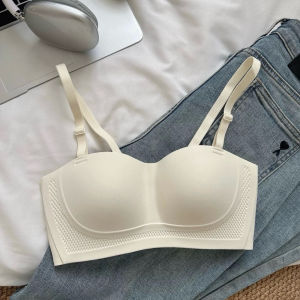 Hi.sweetie🎀[Ready Stock] Nude Strapless Seamless Bra Anti-Slip Thin Cup 0.5cm Push Up Tube Bra Invisible Wireless