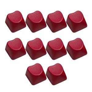 10Pieces Heart Keycaps 1U Layout PBT Material Ergonomic Design for Mechanical Keyboards Decoration Gift