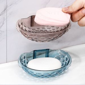 ZYJC SHOP Tắm Phòng tắm Gắn tường Hình vỏ Dính Khay đựng đồ Hộp đựng xà phòng Đĩa đựng xà phòng Giá đỡ xốp Giá thoát nước