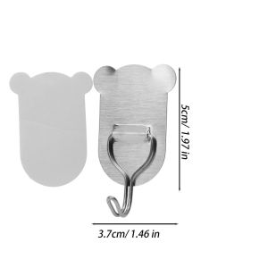 10/20pcs Heavy Duty Sticky Hooks / Waterproof Stainless Steel Wall Hangers / Kitchen Bathroom Organizer Hanger