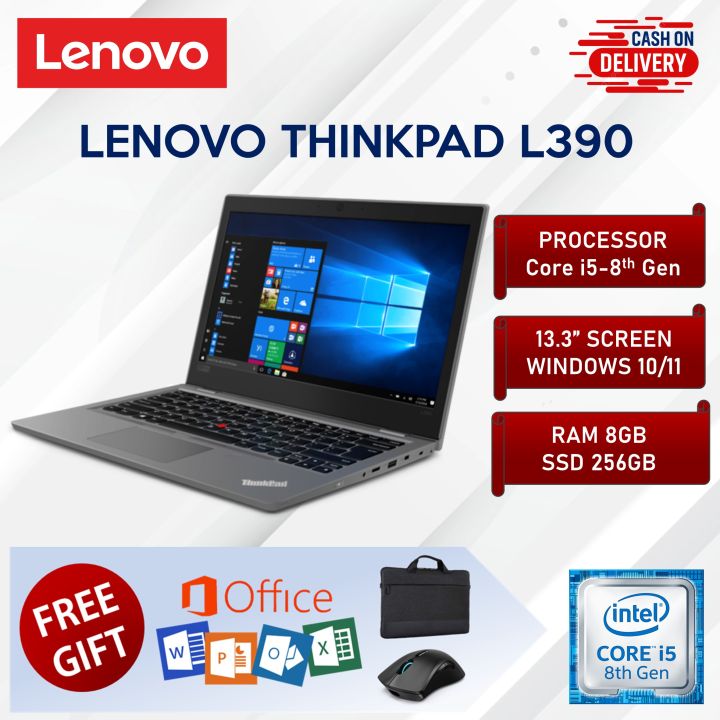 Lenovo Thinkpad L390 Laptop i5 8th Gen 8GB RAM 256GB 512GB