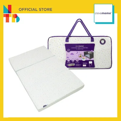 Clevamama Clevafoam Travel Cot Mattress - 3 In 1 Terrazzo