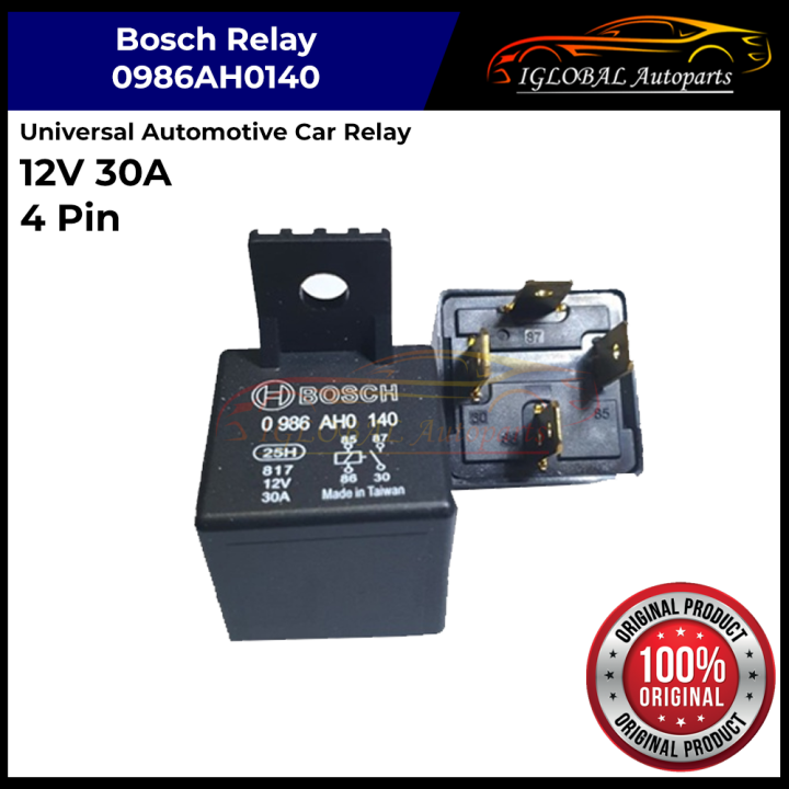 Bosch Universal Automotive Car Relay 12V 30A 4 Pin Bosch Relay