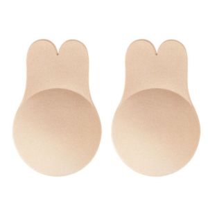 Reusable Rabbits Ear Nipple Cover Lift Breast Patch Self-adhesive of Silicone Invisible Bra Sports Push-up Chest Paste Underwear