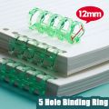 5-Hole Binder Notebook Spiral Ring Clip A4/A5/A6 DIY Transparent Binding Ring Loose-Leaf Accessories. 