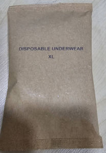 กางเกงในสปา Size XL 34-46 นิ้ว ผ้ายืด บรรจุซองกระดาษ ECO Friendly กล่องละ 25 ชิ้น