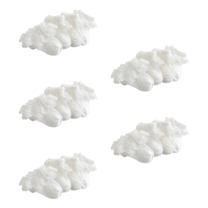 4 Pairs Baby Socks Princess Lace Floral Socks Kids Dancing Socks for Toddler Children White Ruffle Anti-Skid Baby Socks