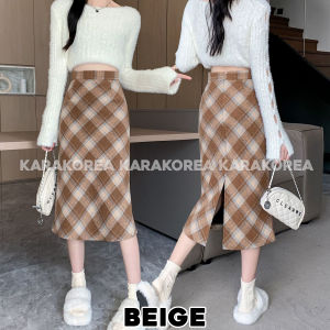 KARAKOREA 506 Xcross Midi Skirt/Korean Woman Skirt/Rok Midi
