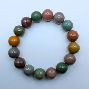 Gelang Agate Alashan Pelbagai Warna I Multicolor Alashan Agate Bracelet 天然阿拉善多宝色手串 (颜色饱满、胶质感强、质地温润)