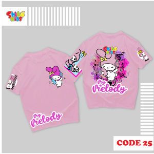 SHIBAKIDS C25 Kaos Anak Prempuan karakter my melody Usia 3 tahun s/d 14 tahun baju anak cewe