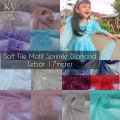 Kain Tile Tulle Gliter Sprinkle METERAN (100cm) Bahan Dress Premium Mewah dan Murah Tile Diamond Halus Lebar 170 cm. 