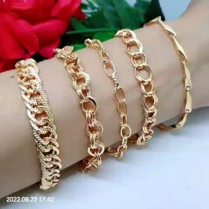 Gelang Jurai Wanita Berlapis Emas Anti Luntur Anti Karat