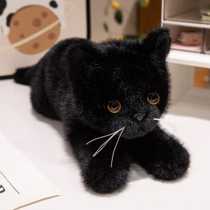 JOJO CASTLE 45/55cm Cute Simulation Cat Plush Toys 8 Colors Soft Stuffed Kitten Model Fake Cat Realist Animals Kids Girls Valentines Day Gift for Birthday