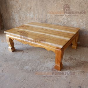 KODANG  โต๊ะหมู่บูชาไม้สัก หมู่ 7 หน้า 4 (เฉพาะฐาน) เคลือบสีใสธรรมชาติ กว้าง 34 ซม. ยาว 48 ซม. สูง 17 ซม.