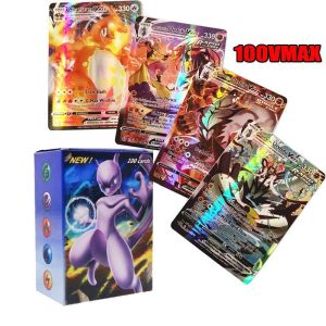 100pcs Pokemon Cards Pikachu  Charizard Pikachu VMAX  Card Game Rare Collection Battle Child Toys Gift English Version