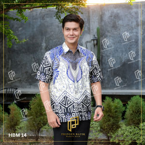 Pripoen Batik Kemeja Batik Pria Lengan Pendek- baju batik pria terbaru 2023 New Motif  Pekalongan Seragam Batik Exclusive