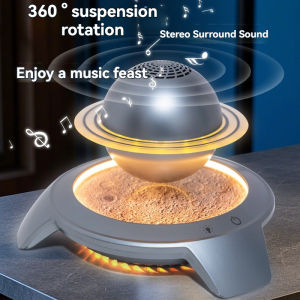 เครื่องประดับการลอยตัวแม่เหล็กไฟฟ้าเสียง HiFi ดาวอุกกาบาตระบบเสียงบลูทูธสวิทช์ไฟแบบสัมผัสการออกแบบที่สวยงามระหว่างดวงดาว