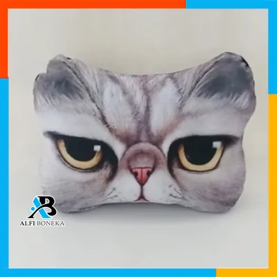 Bantal Mobil Head Rest dengan Motif Kucing Lucu | Motif Kucing Lucu untuk Bantal Mobil dan Sandaran Kepala BerSNI