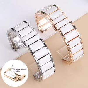 Dây đeo gốm sứ cho Xiaomi Watch S4 41mm Đồng hồ thông minh Vòng đeo tay Dây kim loại Khóa bướm Dây đeo tay