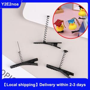 【Local shipping】 10Pcs Black Metal Pinch Alligator Hair Clips 40mm With Wire Spring Craft Hairpin For Fashion Party Favor Children Toy