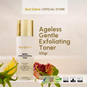 KEYOURA Ageless Gentle Exfoliating Toner 100 gr | Toner Mencerahkan Wajah mengandung AHA Alami Toner Exfoliasi Wajah